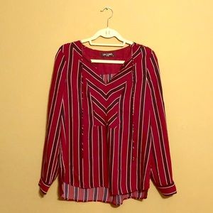 Navy & Martin Striped Boutique Blouse